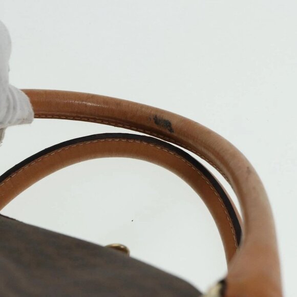 CELINE Macadam Canvas Boston Bag PVC Leather Brown Auth - Picture 8 of 16